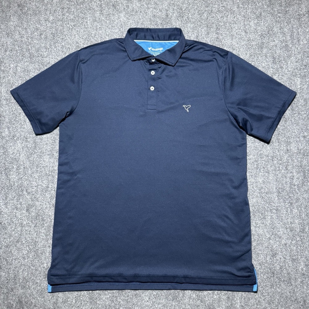 Birddogs Bird Dogs Performance Polo Short Sleeve Men Size XL Navy Blue Golf Work